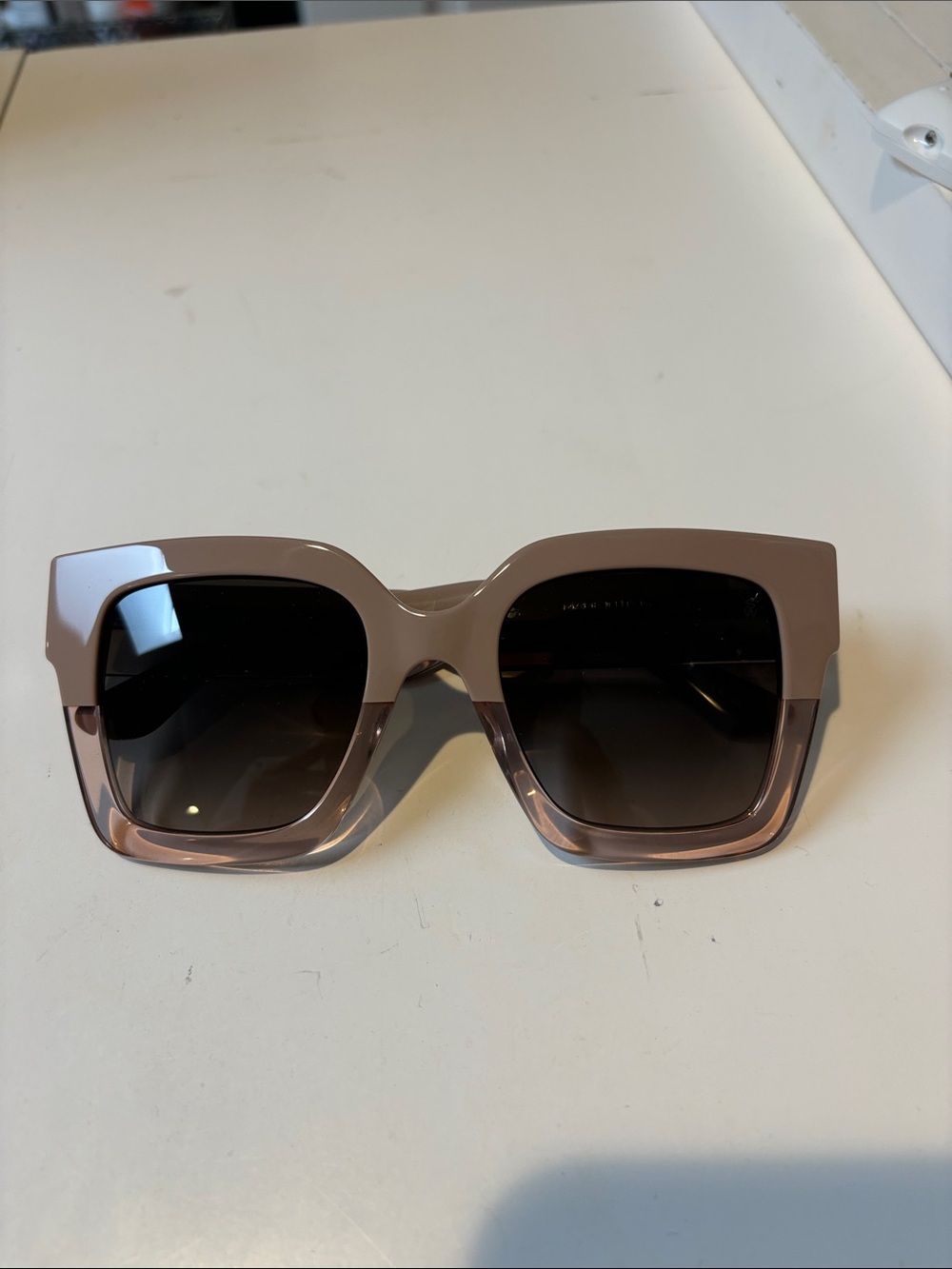 Stylish Oversized Square Sunglasses - Taupe